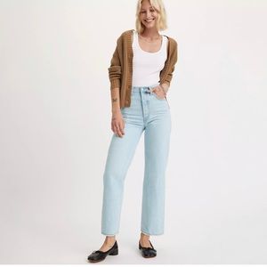 LEVIS PREMIUM RIBCAGE STRAIGHT ANKLE WOMEN'S JEANS LIGHT WASH Size 26
